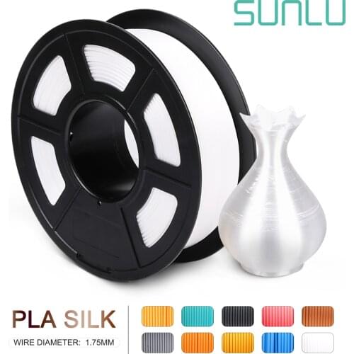 Sunlu Silk Pla Filament 1kg 1.75mm 3d Filament for 3D Printer Full color Silk Feeling Eco-friendly 3D Refill For 3D Printer