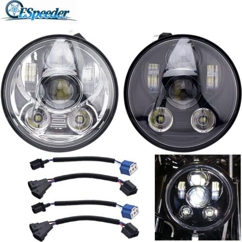 ESPEEDER 1PC Motocicleta Del LED De La Linterna 200W LED Headlight For Harley Dyna Super Glide EFI FXDCI Harley 500 XG500
