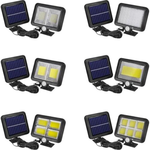 LED induction wall light waterproof split solar 100COB separate body induction garden light garage light