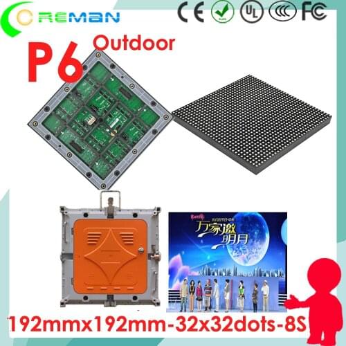 P6 outdoor smd led module for rental led video wall / Low price p4 p5 p6 outdoor led display screen module in alibaba express