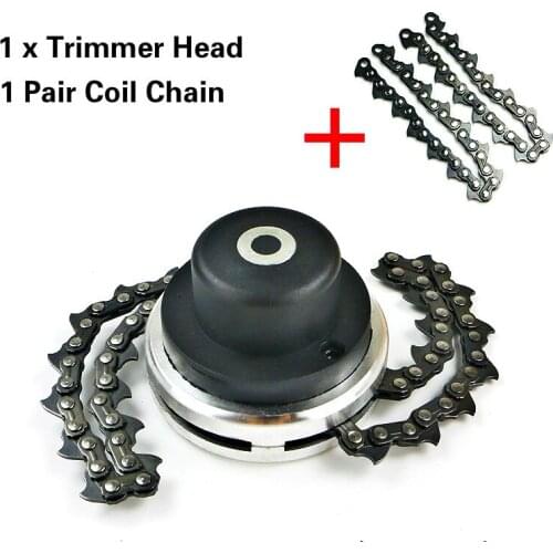 Universal 65Mn Trimmer Head Coil Chain Brush Cutter Garden Grass Trimmer Head Upgraded With Thickening chain For Lawn Mower