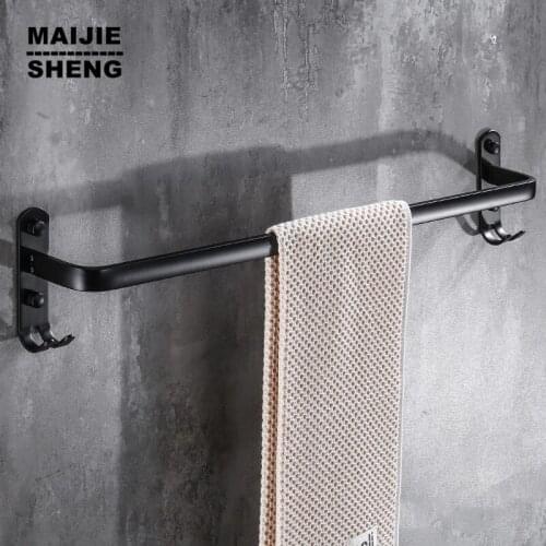 50cm black Single bathroom Towel Bar,Towel Holder, Towel rack Solid aluminum & Crystal Made,Chrome Finish, Bathroom Accessories