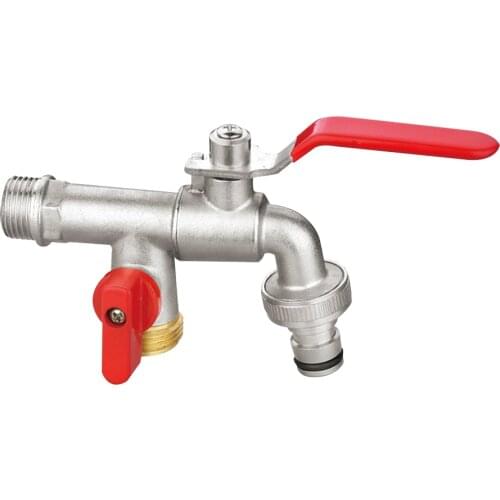 1PC Water Tap Easy to Install Brass Stainless Steel Rustproof Faucet Dual use Water Tap Garden Faucet for Home Use Yard Garden