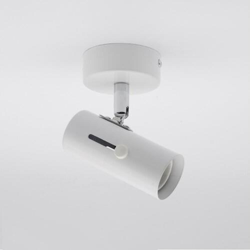 Rotatable E27 Lamp Holder Base Ceiling Wall Mounted Spot Bulb Holder Socket 180 Degree Rotating Black White lampholder