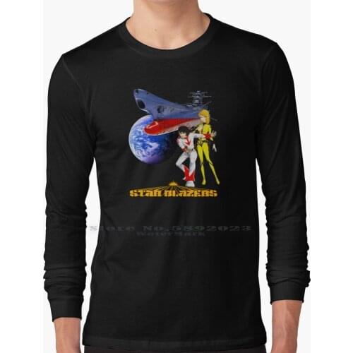 Star Blazers Classic T - Shirt Wild Star And Nova Long Sleeve T Shirt 100% Pure Cotton Big Size The Argo Argo Starblazers Star
