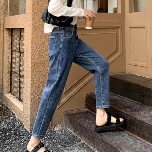 Autumn Woman Jeans High Waist Denim Pants casual Vintage Quality 2021 Fall Fashion Harajuku Straight Pants