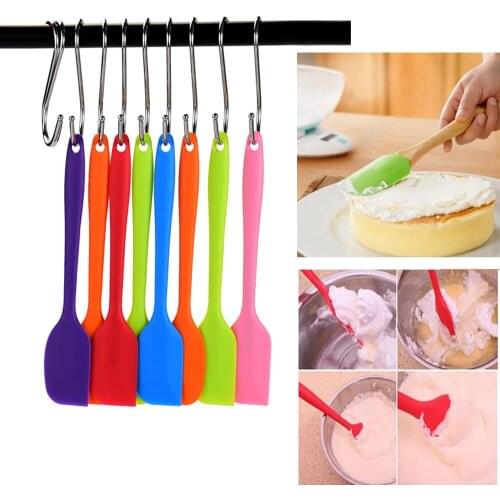 1Pc Random Color Non Stick Butter Cooking Silicone Spatulas Cake Spatula Kitchen Accessories Food Grade Flexible Baking Scraper