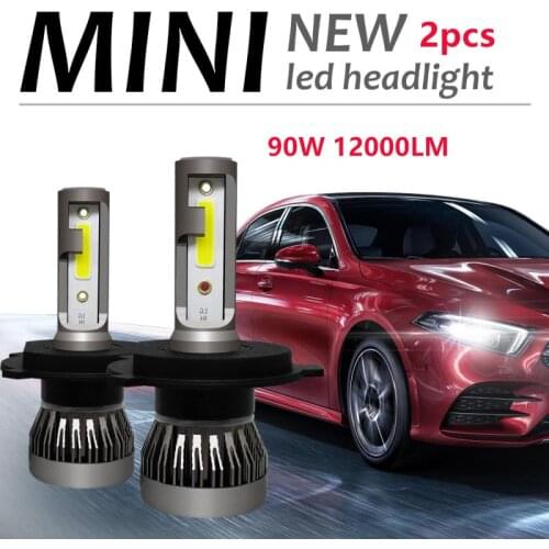 2pcs Car Led Headlight H7 LED H4 90W 12000LM H1 H4 H7 H11 LED Atuo Lamp H7 Led Canbus H4 LED Car Lights 6000K Auto Led Lights