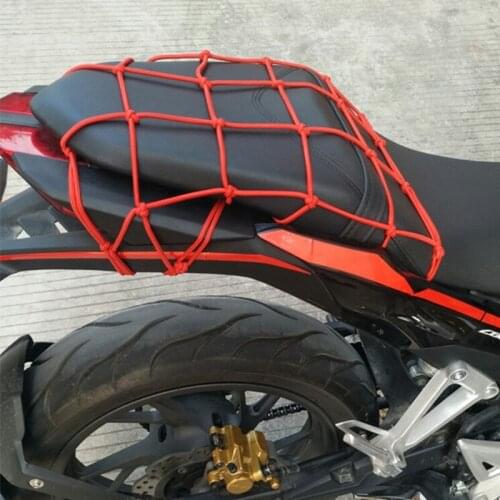 30*30cm Heavy-Duty Elastic Motorcycle Luggage Net Helmet Holder Tank Mesh ATV Bike Cargo Bungee ---6 Adjustable Hooks