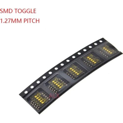 5PCS Gold Plated SMD SMT 5P 5-BIT TOGGLE switch doule Row 5PIN PITCH 1.27MM 5 PIN Slide Switches 5 Position 10 PIN 5-way