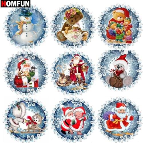 HOMFUN Full diamond Painting "Santa Claus scenery" Resin Drill Embroidery 5D Diy Diamond Painting Handmade Cross Stitch gift