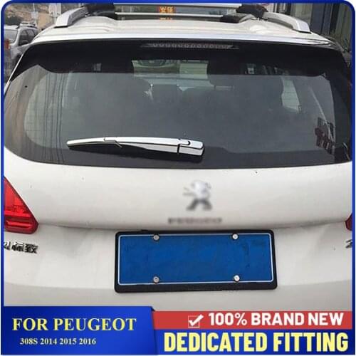 Car Accessories Rear Window Wiper Tail Windscreen Wipers Cover Trims For Peugeot 308S 2014 2015 2016