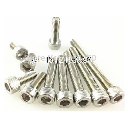 Free Shipping 100pcs/Lot Metric Thread DIN912 M3x35 mm M3*35 mm 304 Stainless Steel Hex Socket Head Cap Screw Bolts A2-70