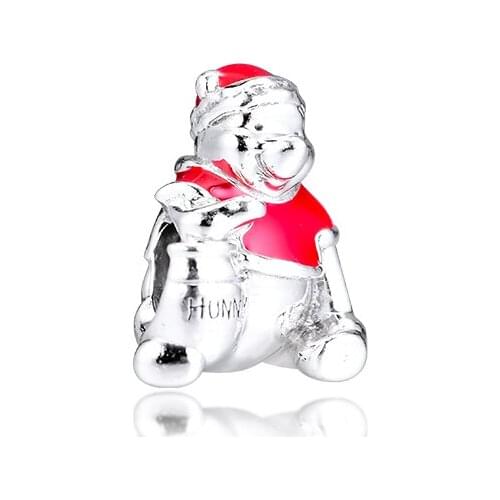 Bracelets Beads For Jewelry Making Bear With Hunny Pot Christmas Authentic 925 Silver Jewelry Fits Charms Bracelets For Woman