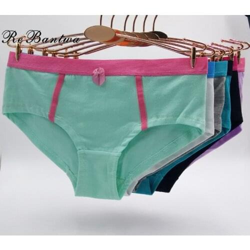 Rebantwa Brand 10pcs New Womens cotton panties Lingerie Calcinha Underwear ladies boxer Sexy Panties Knickers Briefs Intimates