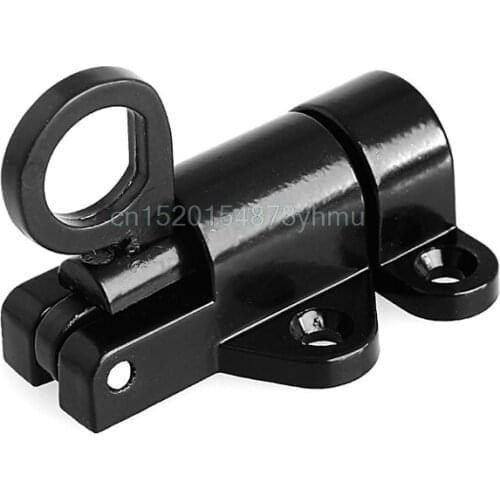 Black Aluminum Window Gate Security Pull Ring Spring Bounce Door Bolt Latch Lock #L057# new hot