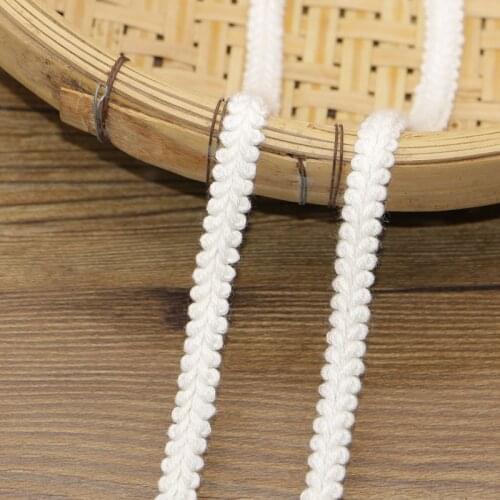 4 yard 1.1cm wide white centipede knitting cotton yarn hand DIY decoration sewing accessories wedding decoration fabric curve