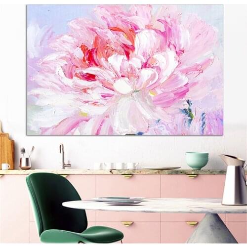 Canvas flower oil painting modern big size printed canvas prints cuadros decoration wall art pictures dropshipping home decor