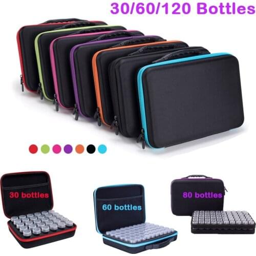 5D Diamond Painting Storage Box 30 60 120 Bottles Diamond Painting Accessories Jewelry Bead Storage Jar Sparkling Rhinestones