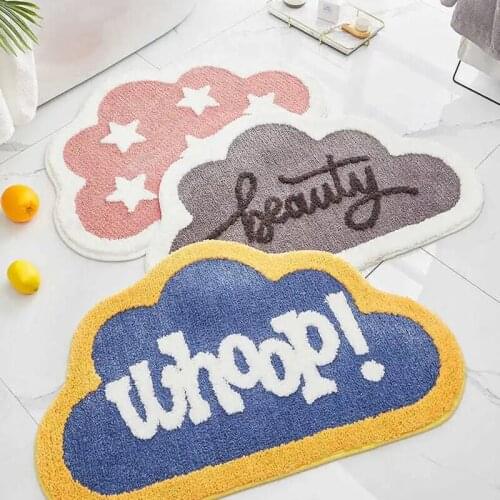 Bathroom Mat Non-slip Home Bedroom Soft Cute Bathroom Mat Cartoon Pattern Water-absorbent Toilet Mats Carpet Home Floor Door Mat