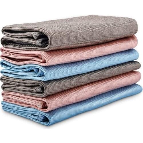 6Pcs Dish Cloths Kitchen Towels Set Thicken Water Absorption No Shed Hair Microfiber Cleaning Cloth for Washing Dishes