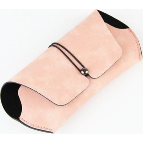 New leather spectacle case Large space soft bag sunglasses box simple eyeglass bag high-grade leather glasses case wholesale