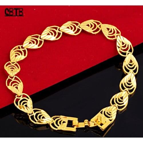 Wholesale Muslim Trend New Water Drop Shaped Female Bracelet Fashion Luxury Gold Jewelry Islamic Wedding Bracelet Wedding Gift