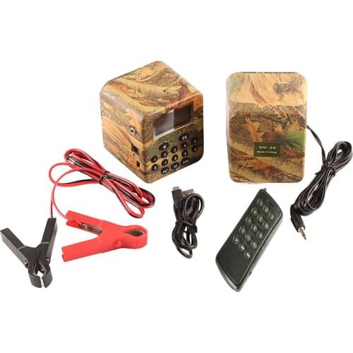 PDDHKK Hunting Decoy Calls Electronic Bird Caller Camouflage 50W 150dB MP3 Speaker 210 Bird Voices Decoy Remote Controller Kit
