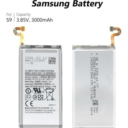 Authentic EB-BG960ABE Replacement Battery For Samsung Galaxy S9 G9600 SM-G960F SM-G960 G960F G960 3000mAh Li-ion Phone Battery