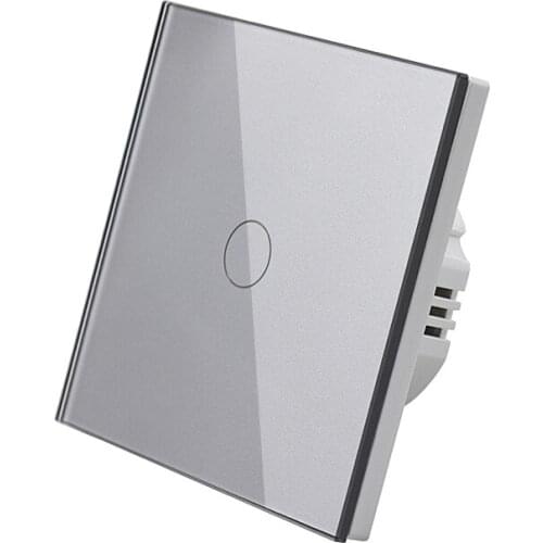 Crystal Glass Touch Switch 1 Gang 1 Way Wall Light Touch Free Shipping EU Standard Touch Switch Accessories