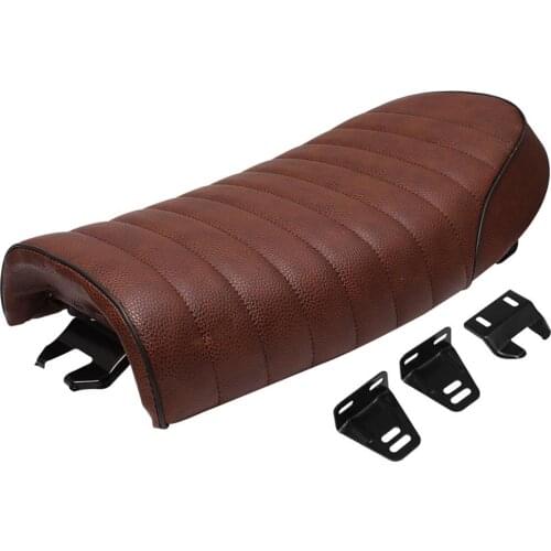 Motorcycle Brown Cafe Racer Seat Scrambler Vintage Flat Saddle Flat pan Retro Seat For Honda CG CB200 CB350 CL350 CB400