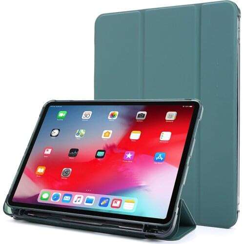 Cute Protective Case for 2021 iPad Pro 11 inch Transparent Cover with Pen Slot Holder