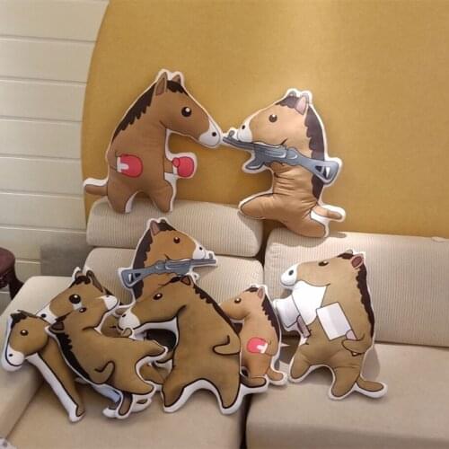 Super Funny Stickers Printed Sand Sculpture Horse Pillow Funny Ak Action Animation Surrounding Give His Girlfriend Friends Gifts