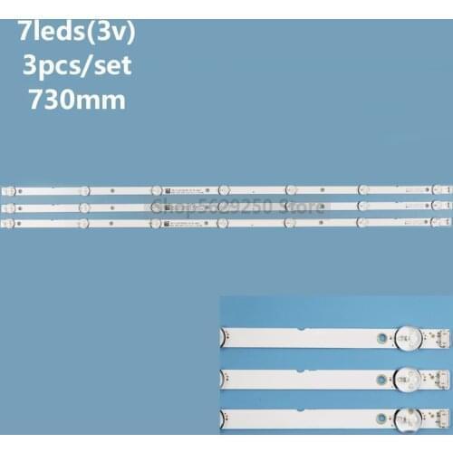 3pcs LED backlight strip 730mm 7leds for P hilco Ptv40e21 Ptv40e21dsgw