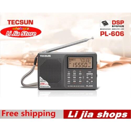 Tecsun PL-606 Digital PLL Portable Radio FM Stereo/LW/SW/MW DSP Receiver Nice