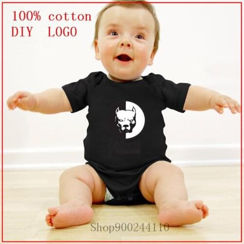 Pitbull Syndicate Print Short Sleeve Clothes baby girl clothes newborn size Newborn Baby Bodysuits for Kids Gift Infant Outfits