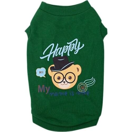 Dog Vest Medium-sized Dogs Summer Cartoon Printed Breathable T-shirt Puppy Kitten Vests Cat Pet Dogs Vests