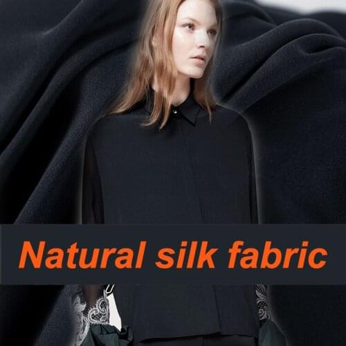 1 Meter Navy Blue Twill Silk Wool Fabric Coat Pants Fine Cloth 26mme