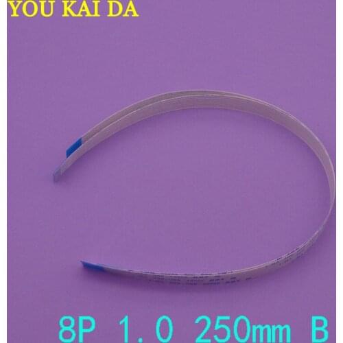 2pcs AWM 20624 80C 60V VW-1 FFC FPC flat flexible cable 1.0mm pitch 8pin Length 250mm Width 9mm Forward Flex cable Type B