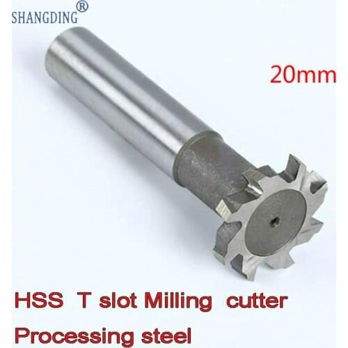 20mm* 3/4/5/6/8/10mm Petiole 12mm Exceed Hard Alloy High Speed Steel T Groove Milling Cutter Directly Handle