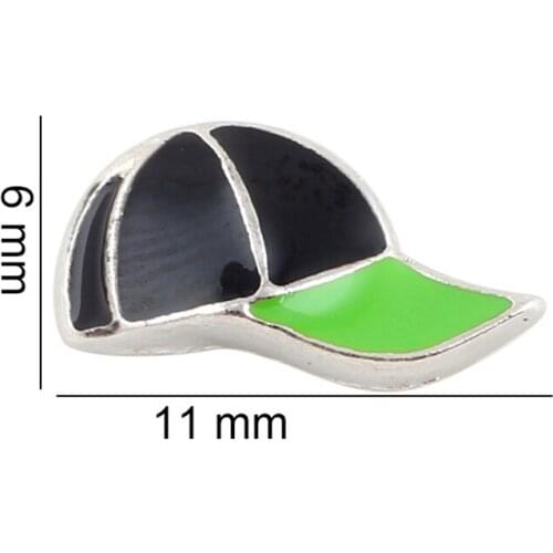 20Pcs/Lot Hat Floating Charms Hand-made DIY for Glass Lockets