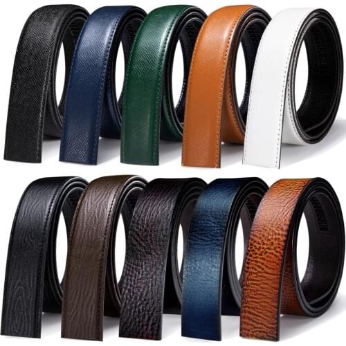 3.5cm Width Mens Replacement Belts Black Blue Brown Red White Green Orange Leather for Automatic Buckles Men Belt Waist Straps