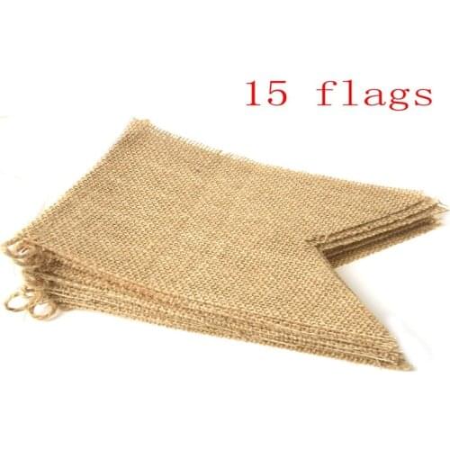 50sets/lot 15pcs Dovetail flags Wedding Party Decor Vintage Pennant Bunting Banner Decor Romantic Hanging Flags