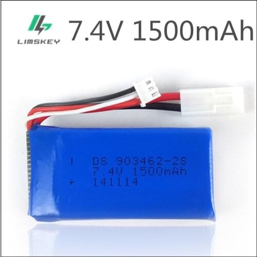 7.4V 1500mAh Lipo battery For FT009 Remote Control Boat Speedboat FX067C 2S battery 7.4 V 903462
