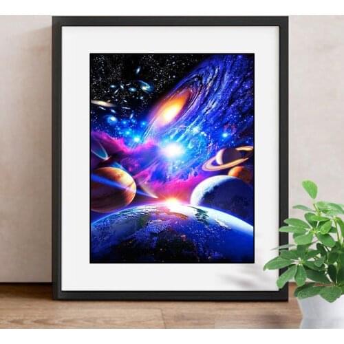 Diamond Mosaic Universe Full Drill Diamond Paintings Scenic Diamond Embroidery Cross Stitch Star Picture Of Rhinestones