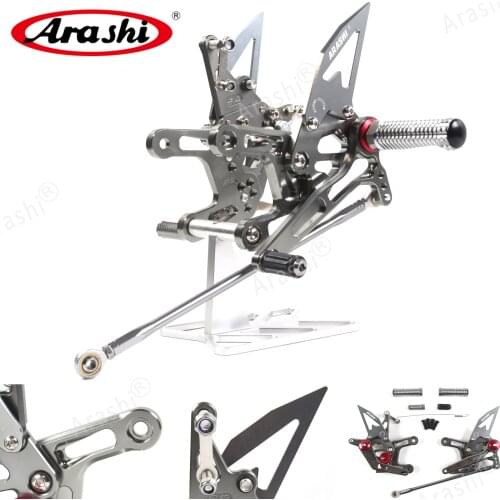 Arashi CNC Adjustable Footrest For KAWASAKI NINJA ZX10R 2015 - 2017 Rearset Foot Pegs Rear Rest Footpegs ZX-10R 2016 ZX1000 ABS