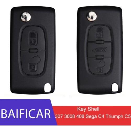 Baificar Brand New Key Shell Two button&Three Button For Peugeot 307 3008 308 408 Citroen Sega C4 Triumph C5