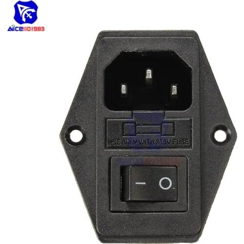 Diymore 10A 250V AC 3 in 1 Fuse ON-OFF Switch Power Supply Socket
