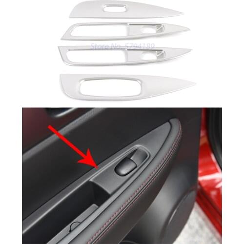 For Nissan Qashqai J11 Rogue Sport Door Armrest Window Lift Switch Cover Trim ABS Chrome Car Styling Accessories 2014-2020