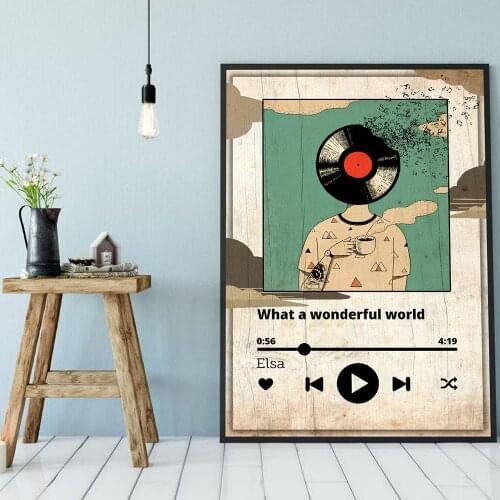 Lose Your Mind Find Your Soul Art Print Music Poster What A Wonderful World Song Canvas Painting Vintage Wall Picture Room Decor